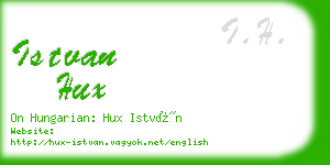 istvan hux business card